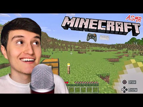 ASMR Minecraft Relaxing Gameplay (controller + keyboard sounds)