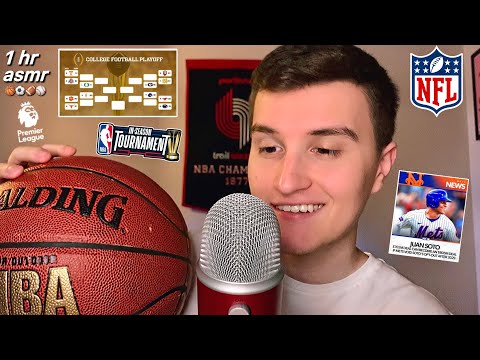 ASMR | Whisper Ramble About ALL THINGS Sports 🏀🏀⚽️ (1 hour)