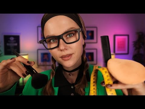 ASMR Competing To Be Your Best Friend!  ( Measuring, Makeup, Haircut & Hairstyle) #sleepAid