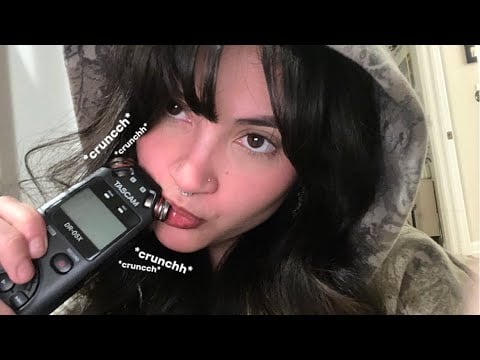 ASMR | Pure Mic Biting + Face Touching *crunchh* 🍎