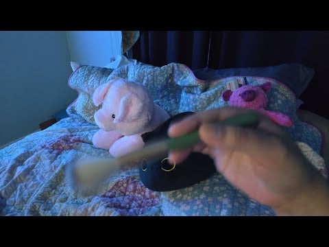 ASMR Mouth Sounds hand movements tracing Pampering Stuffies 