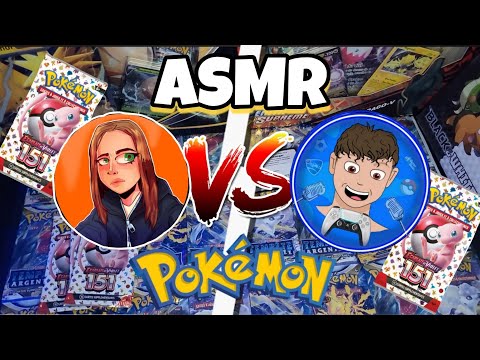 ASMR • Ouverture de Booster Pokémon 151 en duel avec @Play_Asmr ✨😴 (ça tourne mal... 😭)