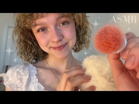 cozy asmr ! ~ slow visual triggers & mouth sounds🍓 // head massage ⋆ ˚｡⋆୨♡୧⋆ ˚｡⋆