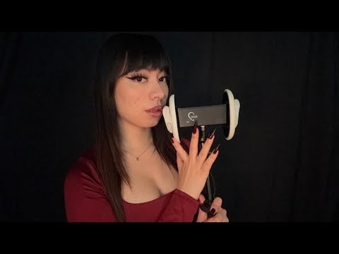 ASMR Deep Ear Whispers (3Dio Mouth Sounds, Inaudible Whispers, Hand Movements)