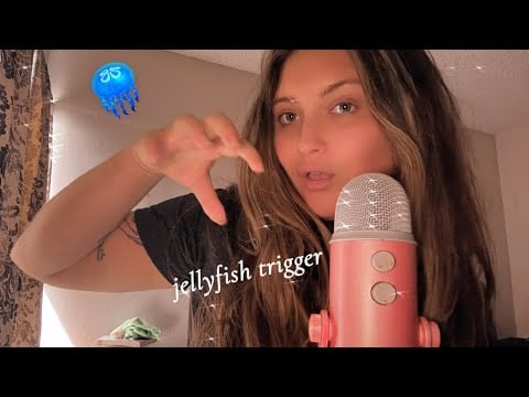 ASMR🪼Jellyfish Trigger, Mouth Sounds, Pitch Changing, Hand Movements  cr:@Mummamicasmr 