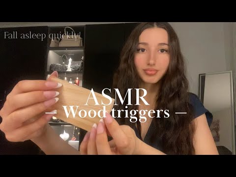 Asmr on wood and cardboard triggers for sleep 🎀💤 | no talking 