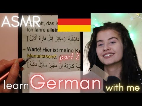 ASMR learn GERMAN with me PART 2 - German for beginners (soft spoken) | tracing, show & tell