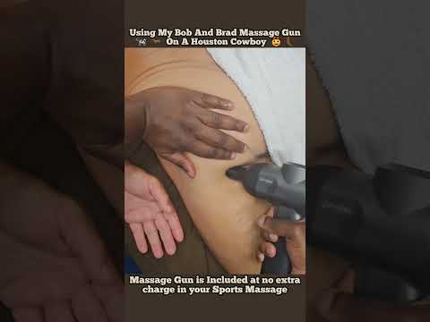Cowboy's Hamstring Massage with Massage Gun. Full Video on my page
