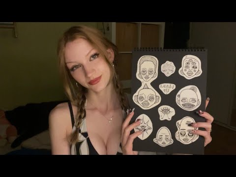 ASMR *tattoo* sketchbook tour 