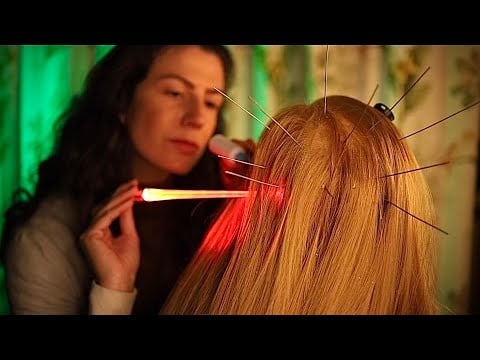 ASMR | ACUPUNTURA NO COURO CABELUDO 
