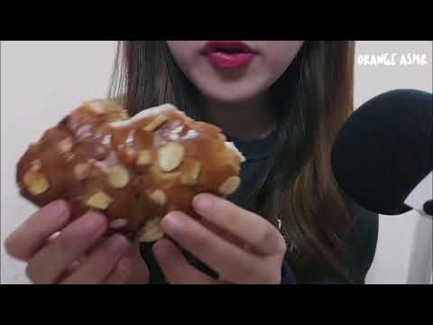 ASMR cream cheese bread 블루베리크림치즈빵 이팅사운드 eating sounds