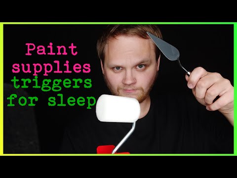 ASMR for sleep - triggers with paint supplies