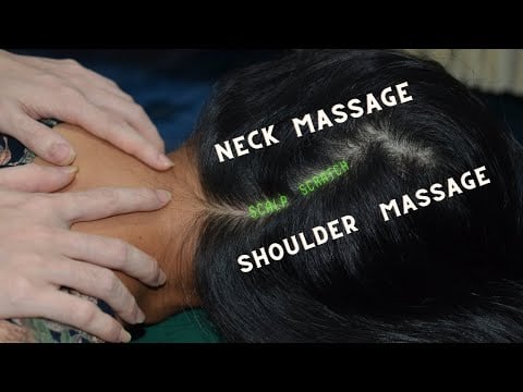 ASMR Scalp Check / Focus Scalp Massage, Nape Massage, Neck Massage, Shoulder Massage Relax For Sleep