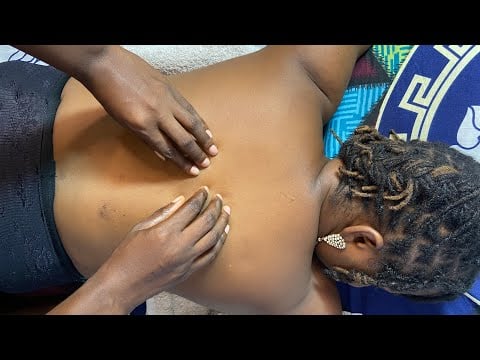 ASMR BACK MASSAGE DEEP SLEEP MASSAGE AND SCRATCHING WITH NITPICKING RELAXING WITH GUM CHEWING