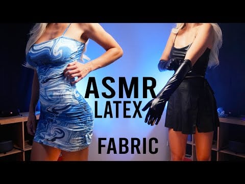 Latex Gloves ASMR Leather & Fabric with Girl Mia | scratching sounds | high heels sounds
