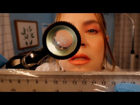 ASMR Dermatologist Face & Scalp Measuring | Mole Check & Skin Exam, Scalp Check