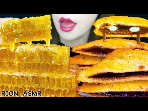 【ASMR】【咀嚼音 】【RECIPE】DEEP FRIED BREAD HONEYCOMB 揚げパン　コムハニー　MUKBANG 먹방 食べる音 EATINGSOUNDS NOTALKING