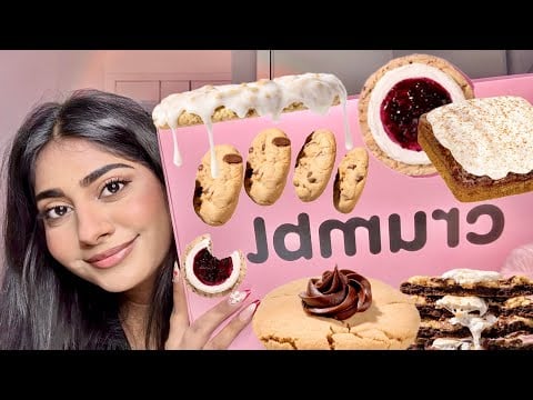 ASMR CRUMBL COOKIES MUKBANG | Pumpkin Square, Berries Cream, S'mores Brownie, Oatmeal, Peanut Butter