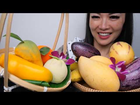 MOUSSE CAKE VS REAL FRUITS (ASMR EATING SOUND) NO TALKING | SAS-ASMR