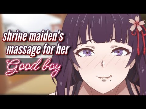 Shrine Maiden Gives a RELAXING Massage ASMR⛩️ F4M  MATURE voice