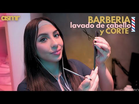 ASMR 💈 Barbería relajante: corte de cabello, lavado y barba 😴 | Roleplay