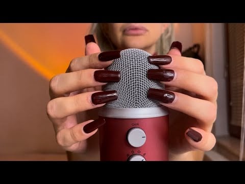 ASMR Extra Slow & Crispy Mic Scratching 🎙️to play in the background | No talking