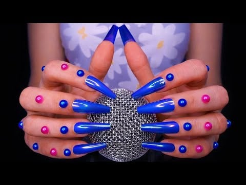 HYPNOTIC ASMR ✨ Deep Sleep Mic Scratching 💜 Decorated Nails