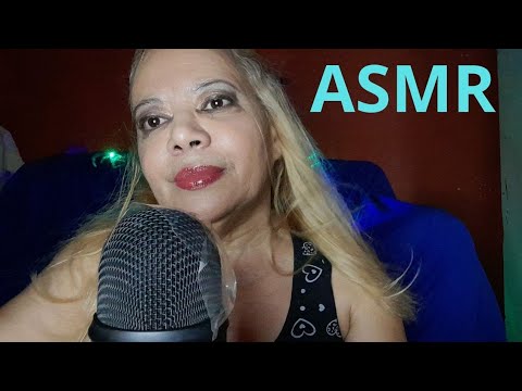 ASMR : Binaural. com fita no mic . Conversando um pouco.  até  você  dormir. 😴 😴