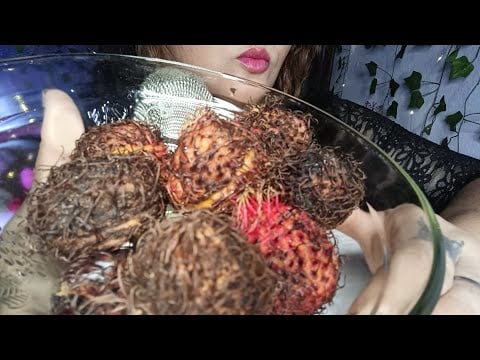 ASMR Comiendo Rambutan/ fruta tropical 🤗