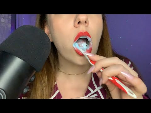 ASMR | Satisfying Teeth Brushing 🪥🦷 Mouth Wash & Teeth Tapping ❤️