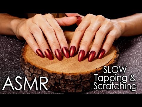 [ASMR] SLOW WOOD TAPPING & SCRATCHING 😍 (No Talking)