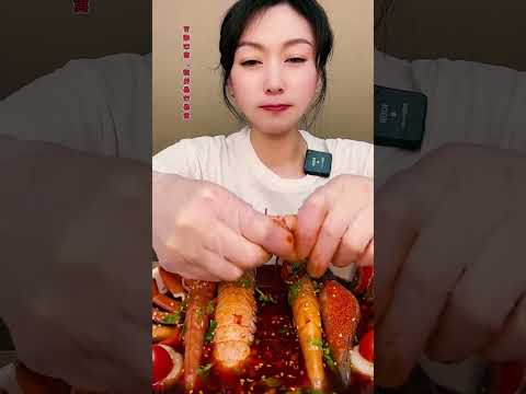 🦐🍲 Epic seafood mukbang spicy feast #EpicSeafood #SpicySeafood