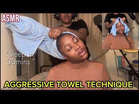 ASMR✨FAST& INTENSE AGGRESSIVE HEAD SCRATCH MASSAGE USING THE TOWEL TECHNIQUE WITH DIFFERENT TOOLS