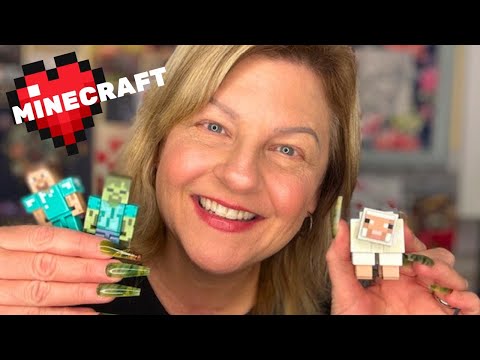 ASMR | Show & Tell: Minecraft Figurine Collection | Tapping on Zombies, Sheep, Horse & More! 🎁✨