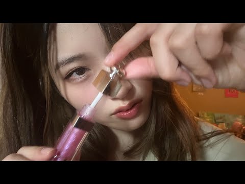 ASMR Lip Gloss on YOU and me 🫦 !~ gloss tour w pumps, lots of mouth sounds 💕