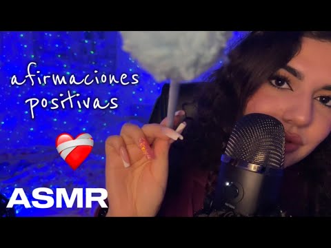 ASMR Susurros MUY cerca del micro con AFIRMACIONES POSITIVAS para calmar la ansiedad ❤️‍🩹