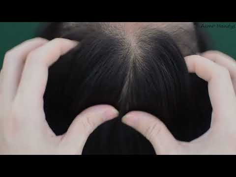 ASMR Hair Parting, Hair Scratch, Hair Cracking, Hair Brushing On Real Person For Relieve Headache