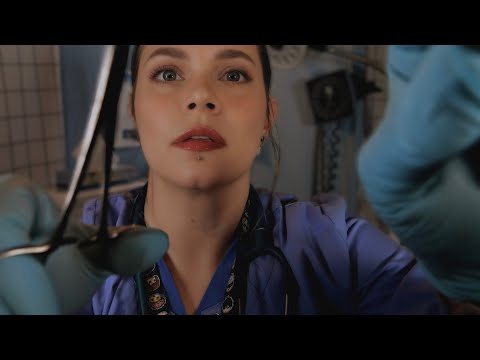 ASMR Emergency Room | Stitching You Up & Cranial Nerve Exam