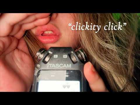 asmr repeating clickity click + mouth sounds & hand movements 
