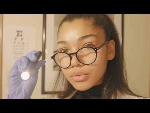 ASMR Eye Exam Role Play | Latex Gloves 🔍