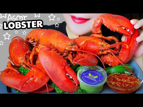 ASMR CHIX ALASKA LOBSTER X GREEN CHILI SAUCE X LEMON CHILI SAUCE EATING SOUND | LINH-ASMR