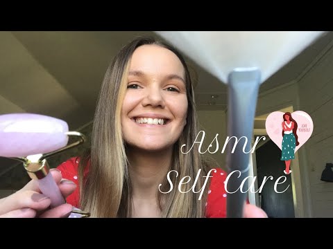 ASMR - Self care med ansiktsroller, serum, affirmationer, personal attention på svenska (Lo Fi)
