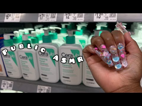 PUBLIC ASMR IN WALMART | Skincare Edition,Slow Camera Tapping,Scratching, Soft Whispers & MORE!