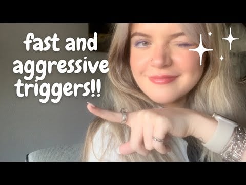 asmr | fast and aggressive triggers + rambling!!