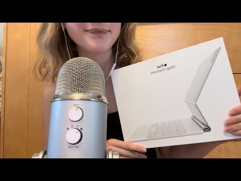 ASMR Apple Magic Keyboard Unboxing 💻 (Tapping & Keyboard Sounds)