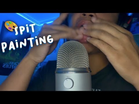 ASMR Spit Painting Mouth sounds Fast & Aggressive for EXTRA TINGLES 🥵 (guaranteed sleep)
