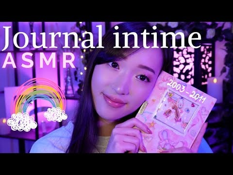 ASMR 💘 Je te lis mon JOURNAL INTIME (enfance, adolescence, collège...) triggers & chuchotements ☁️