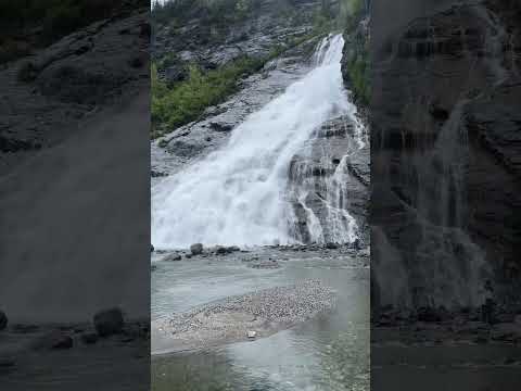 Mendenhall Lake waterfall #nature #alaska #asmr