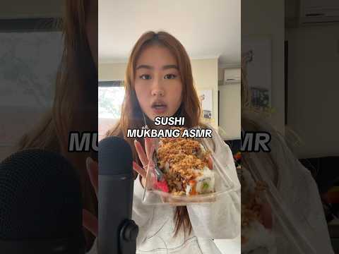 ASMR SUSHI MUKBANG 🍣 #asmr #sushi #mukbang #shorts