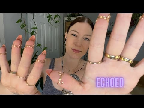 ASMR Echoed 📣 Sleepy Hand Movements & Visual Triggers | Hair Care Tingles